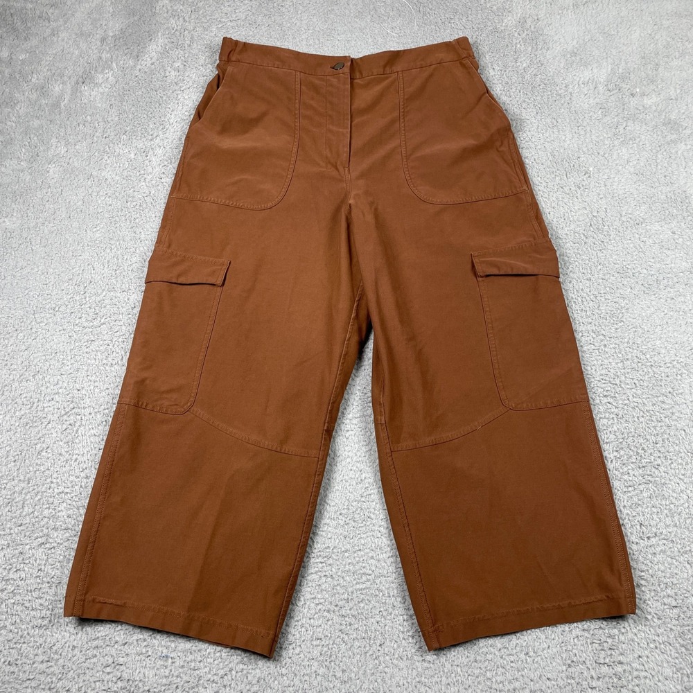 Lululemon Light Utilitech Cargo Pants Womens 32 Brown Wide Leg Crop